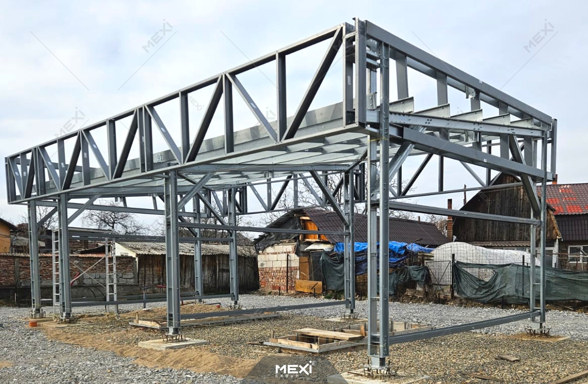 construcție din profile metalice pentru spălătorie auto